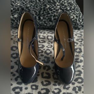 Chinese Laundry Navy Platforms Pumps w/ Strap